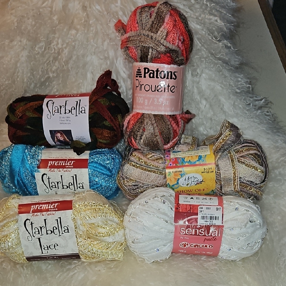 Starbella Lace And others ** Yarn/Lace Lot Of 6